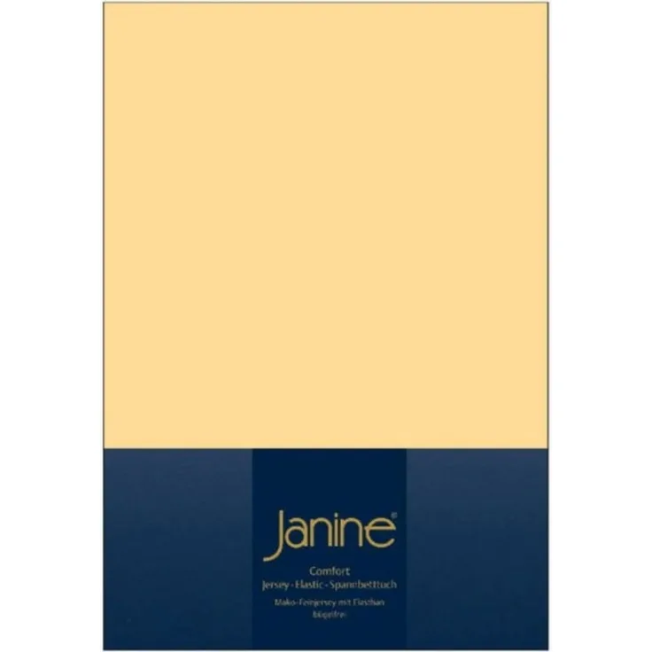 Janine 5002 Elastic-Jersey-Spannbetttuch 23 vanille 140x200-160x220