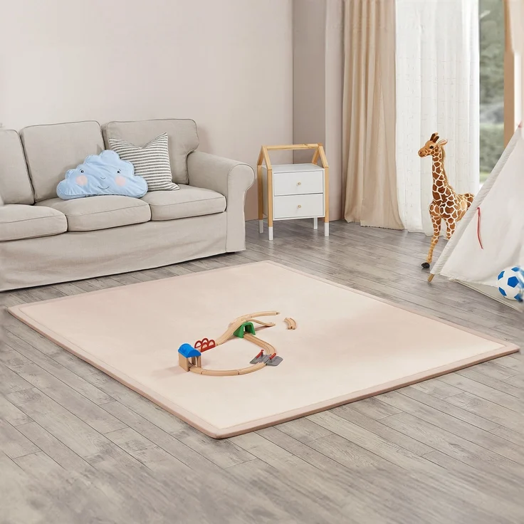 Juskys Krabbelmatte, Polyester beige, 220 x 180 cm – Bild 2