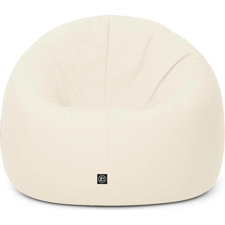 PATCH HOME 2-in-1 Sitzsack Sessel - Gaming Bean Bag mit Reißverschluss - Bereits befüllt, Ergonomisch & Robust für Kinder & Erwachsene - Indoor & Outdoor, Wetterfest (Creme, 155cm) – Bild 6