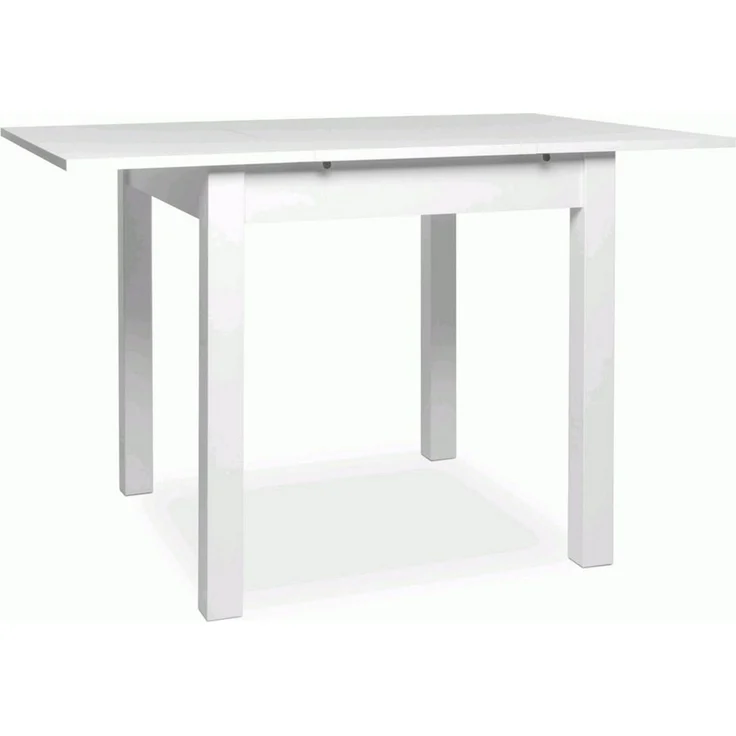 Newroom Esstisch quadratisch Weiß 80 cm, quadratisch ausziehbar bis 120 cm Weiß Küchentisch Speisetisch – Bild 1