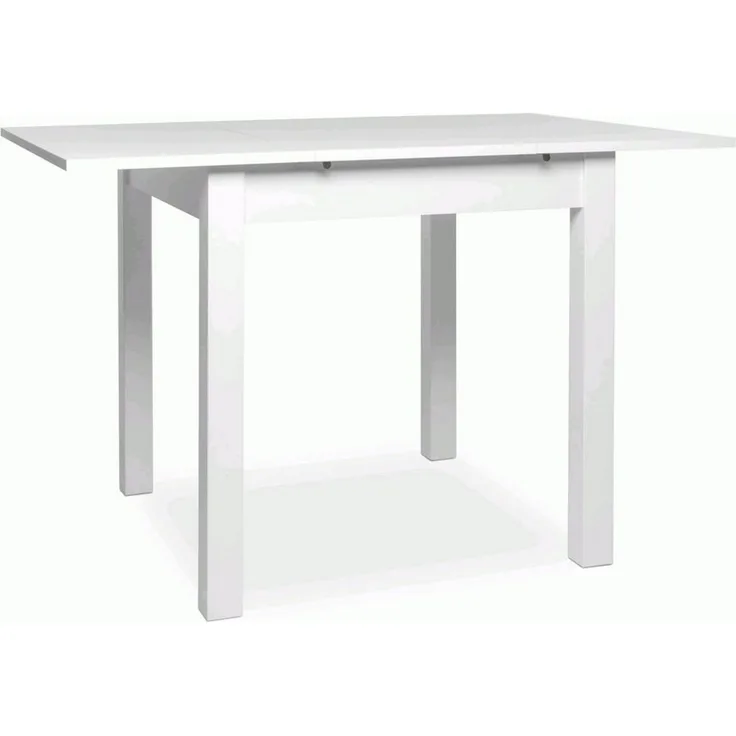 Newroom Esstisch quadratisch Weiß 80 cm, quadratisch ausziehbar bis 120 cm Weiß Küchentisch Speisetisch