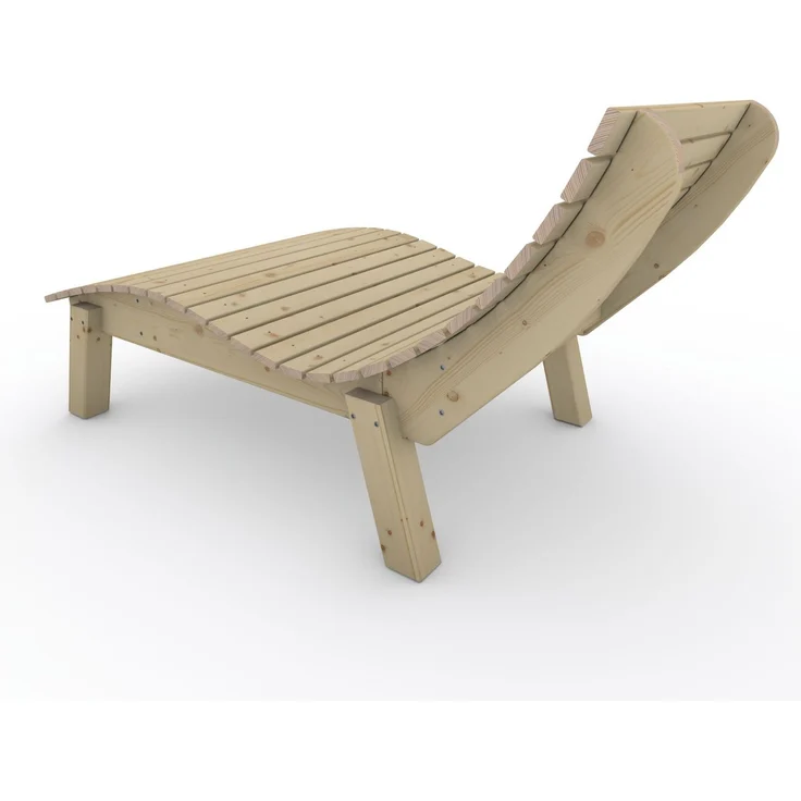 Gartenliege Relaxliege "Liege-Franzi" (Fichte) Breite 90cm Einstiegshöhe 50cm mit Füßen – Bild 4