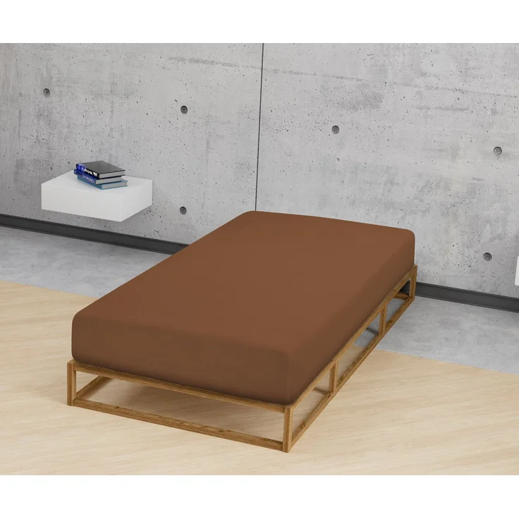 Castell Jersey-Stretch-Spannbetttuch 0077113, chocolate, 1x 180x200 cm - 200x200 cm – Bild 3