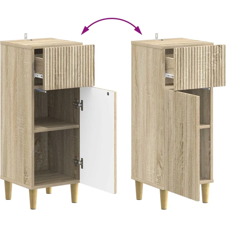 vidaXL 3-teiliges Badezimmer-Schranksystem ARNHEM 3 stk. Sonoma-Eiche 3418010 – Bild 7