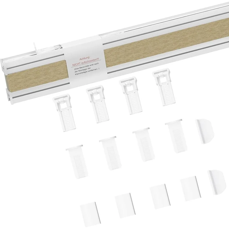 WOLTU Wabenplissee ohne Bohren Verdunklung Thermo Doppelplissee Klemmfix Zweifarbig 90x120 cm Beige-Weiß, Plissee Faltrollo Sonnen-, Sicht- & Schallschutz, Jalousie Plisseerollo für Fenster & Tür – Bild 8