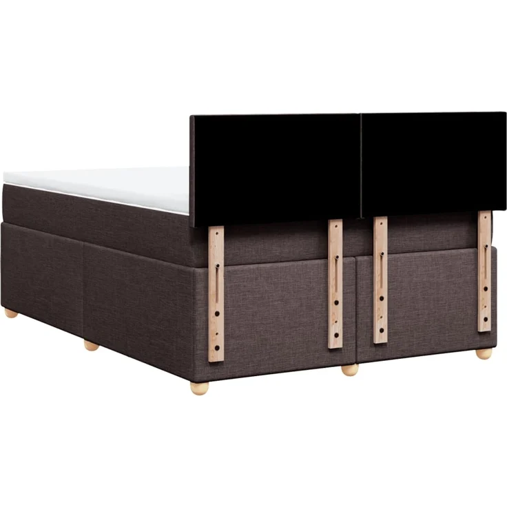 vidaXL Boxspringbett mit Matratze Dunkelbraun 140x190 cm Stoff 3288971 – Bild 8