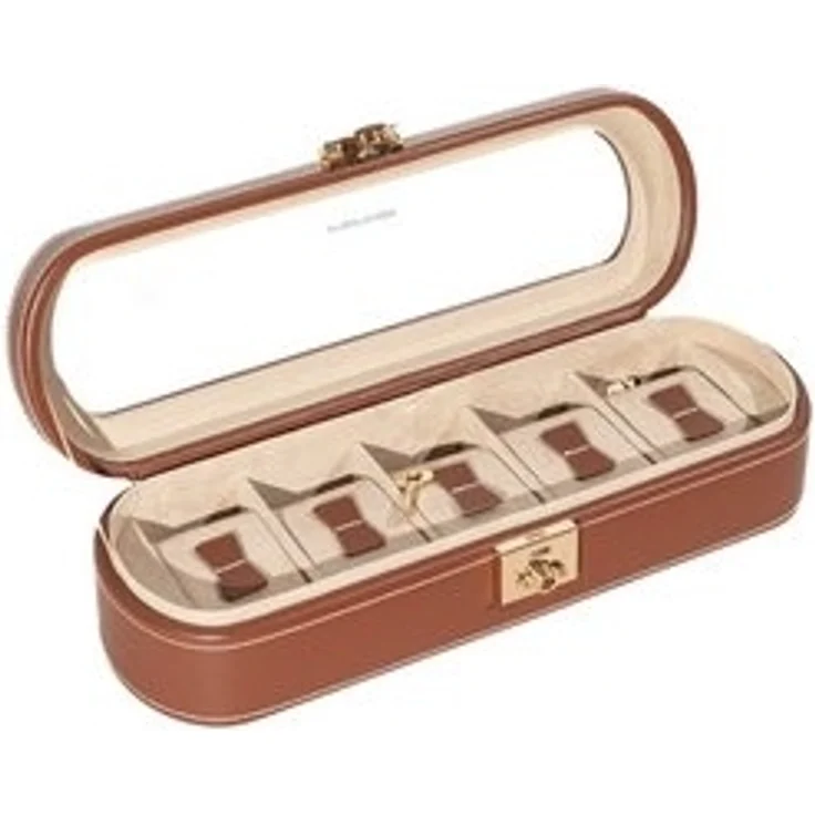 Friedrich23 Uhrenbox Cordoba aus Leder mit Glasdeckel für 5 Uhren – Bild 6
