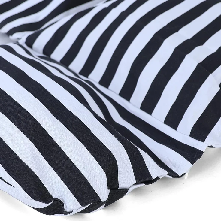 Kissen für Hängesessel inkl. Rückenteil 2-teilig Style Schwarz Weiss gestreift – Bild 4