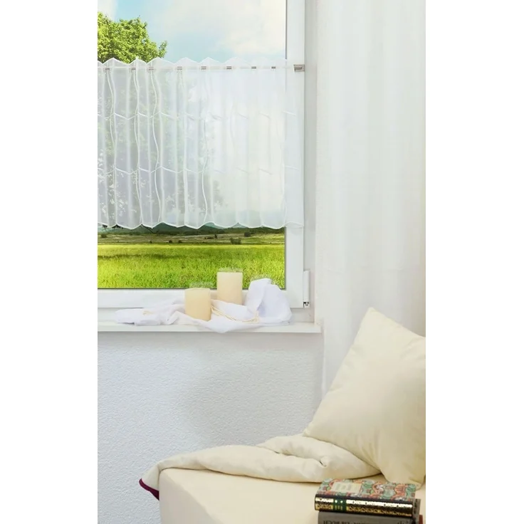 Lysel Scheibengardine Quadro (BxH) 150cm * 50cm weiß – Bild 5