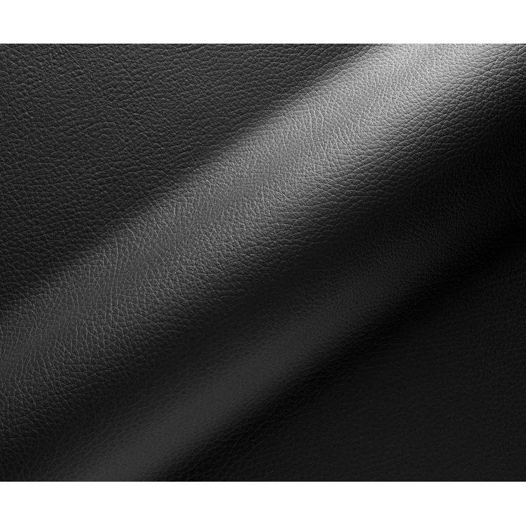 Drehstuhl Zoa-Flex Echt-Leder Schwarz Kreuzgestell breit Graphit 360° drehbar Wippfunktion – Bild 3