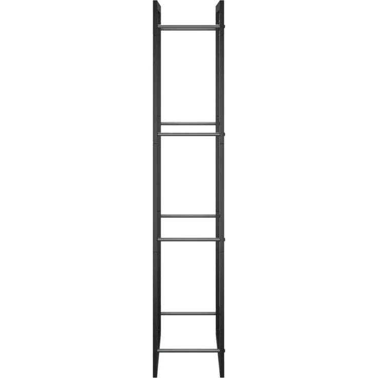 vidaXL Brennholzregal Mattschwarz 50x28x132 cm Stahl 350306 – Bild 4