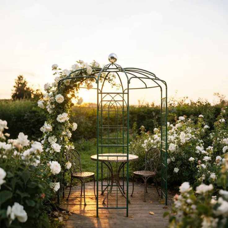 Relaxdays Rosenpavillon Metall – Bild 3