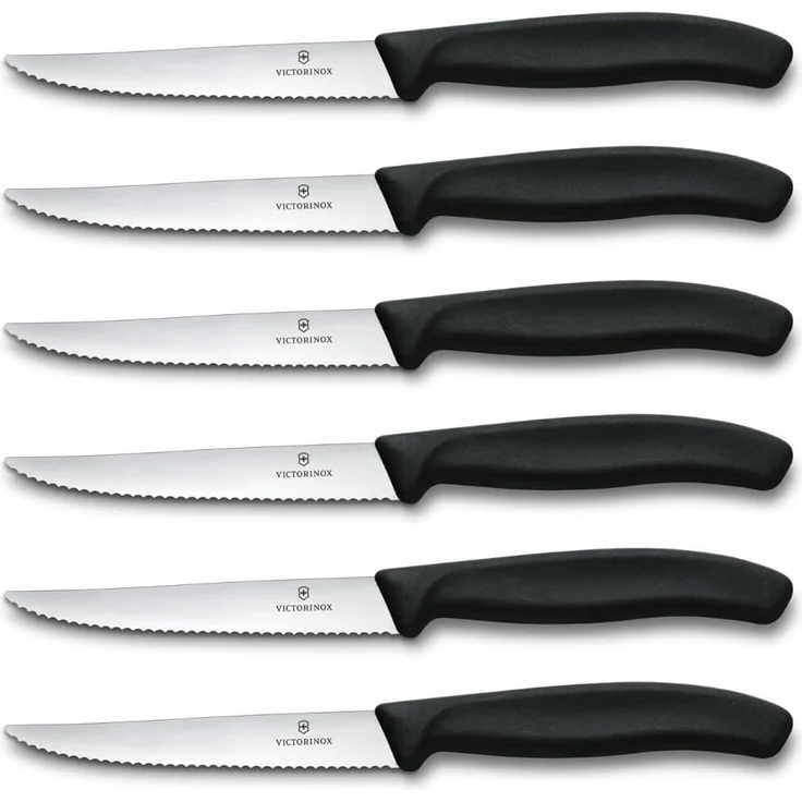 Victorinox 'Swiss Classic' Steakmesser, 6 tlg., Edelstahl schwarz, 11 cm – Bild 1