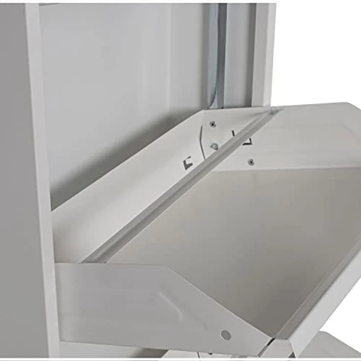 DRW d'casa Schuhschrank aus Metall, mit 5 Klappen, Weiß, 50 x 166 x 169 cm. – Bild 6