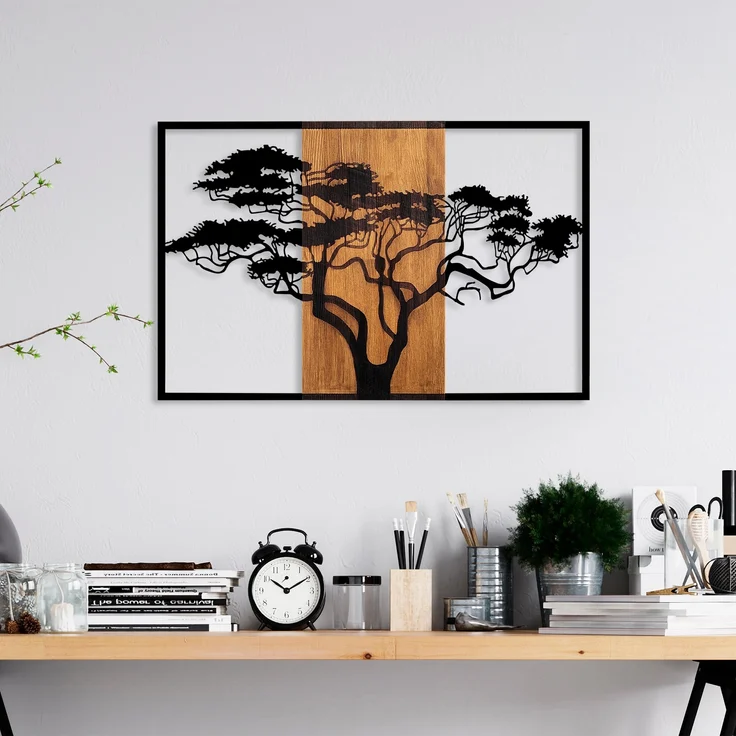 Wallity Wanddekoobjekt 100% WOODEN (Thickness: 3 cm) / METAL, 90 x 58 cm L3153 – Bild 1