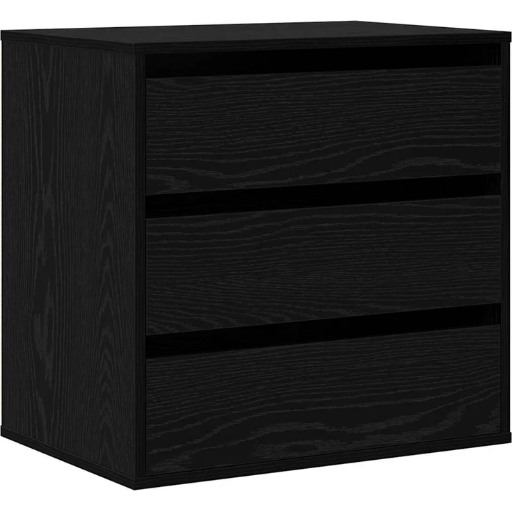vidaXL Schubladenschrank Schwarz 61 x 41 x 58 cm Holzwerkstoff 868892 – Bild 2
