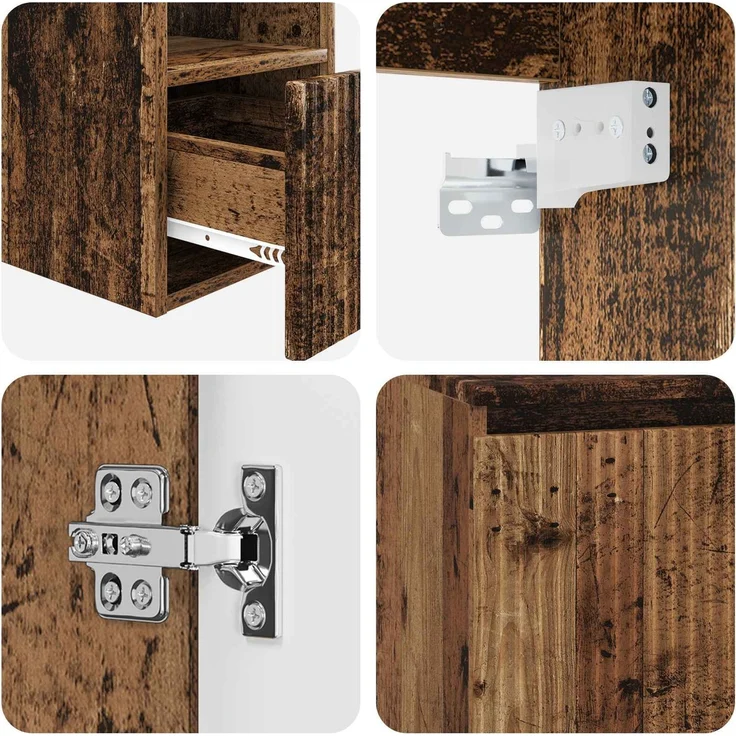 vidaXL Badezimmerschrank-Set 2 stk. Altholz 79,5 x 44,5 x 80 cm 3404102 – Bild 7