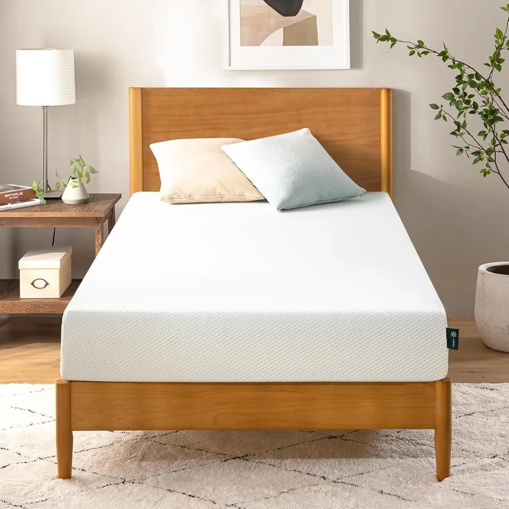 Zinus Matratze für Einzelbett, 80x190 cm, orthopädische Matratze 80x190 cm, aus viskoelastischem Schaumstoff mit Cool Gel, Höhe 20 cm, mittlere Härte, Oeko-Tex Zertifiziert, orthopädische