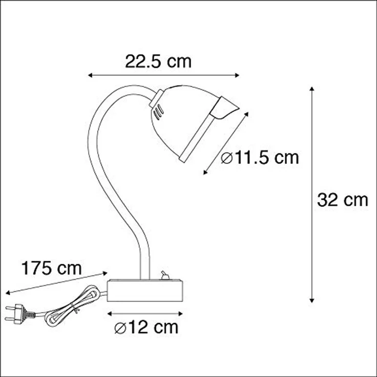 Qazqa Tischleuchte Rax, ohne Leuchtmittel, GU10, Rostbraun, Landhaus, Stahl, 1-flammig – Bild 4