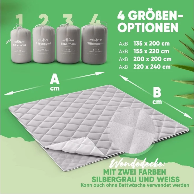 Welldora Microfaserbettdecke OPTICLIMA Bettdecke 135x200 Allergiker Sommer Oeko-Tex geprüft, OEKO-TEX® Standard 100 Certificate – Bild 2