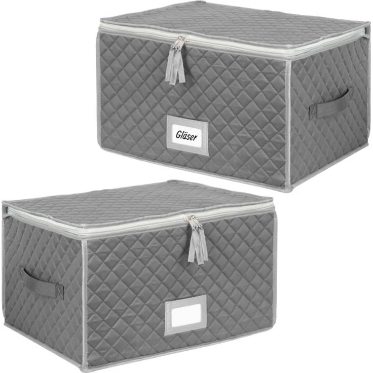 Relaxdays Aufbewahrungsbox für Geschirr Set – Bild 10