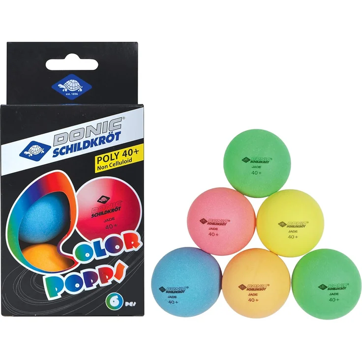 Tischtennisball Colour Popps, 6 farbige Bälle in Poly 40+ Qualität – Bild 7