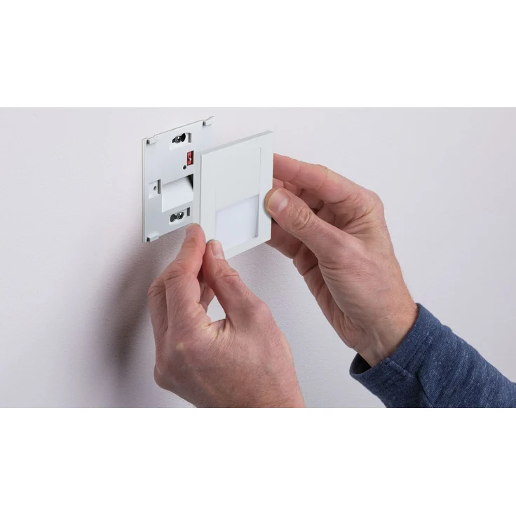 LED Wandeinbauleuchte Tsaro eckig 80x80mm 1W 80lm 230V 2700K Weiß matt – Bild 8