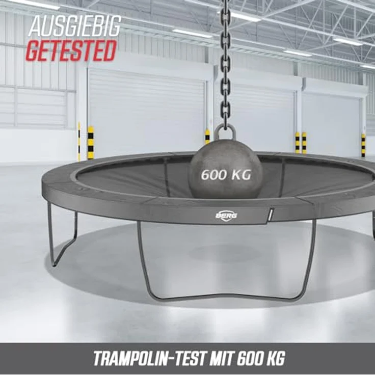 Berg Grand Champion InGround AirFlow Pro, ovales Trampolin 520 cm x 345 cm mit TwinSpring-Federn, grau – Bild 7