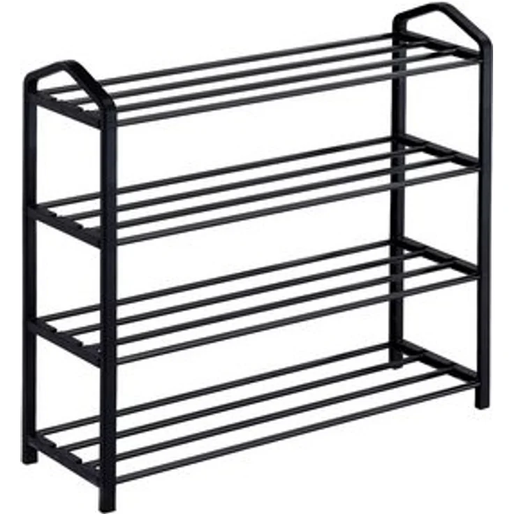 IDIMEX Schuhregal TRALEE, Schuhregal Metall Schuhaufbewahrung mit 4 Abagen platzsparend schwarz – Bild 5
