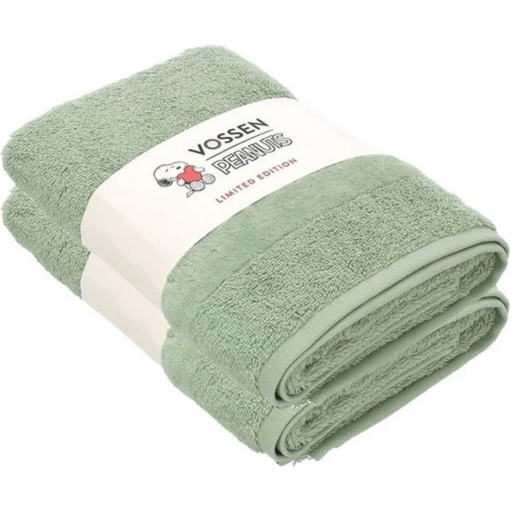 Vossen Handtücher Peanuts Collection - Alle Größen, Webfrottier (Packung, 2-St), Sleepy Snoopy: Sanfte Farben, kuschelweich & zum Wohlfühlen – Bild 1