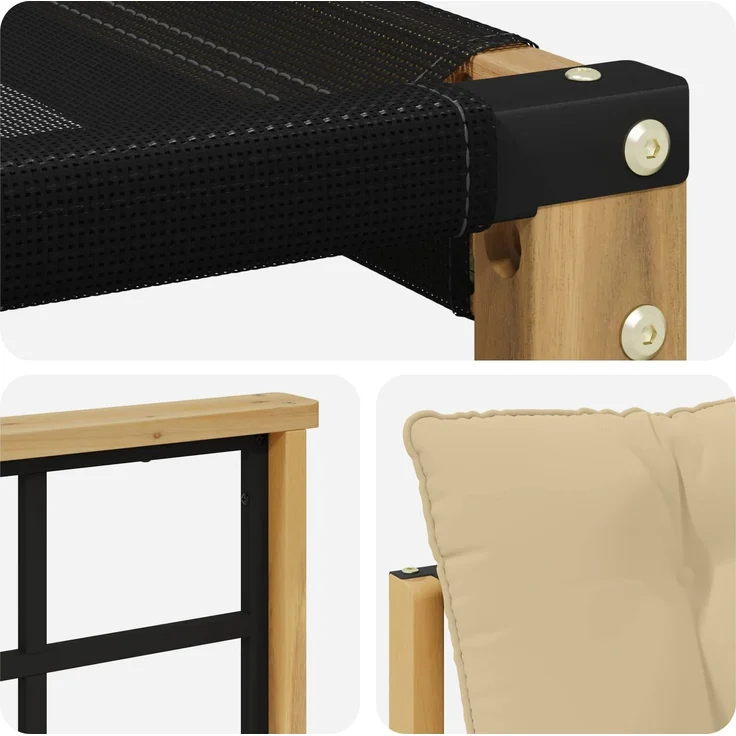 vidaXL Outdoor-Sofagarnitur 8 stk. Weiß und Beige 3389603 – Bild 7