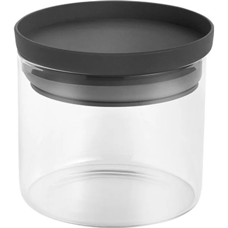 METALTEX 187210000 Aroma Line Vorratsglas rund 450 ml aus Borosilikatglas, Deckel mit Silikondichtung, stapelbar – Bild 1
