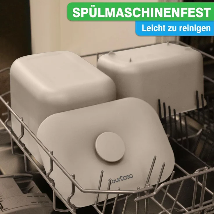 YourCasa Biomülleimer Küche 5L - Komposteimer Küche mit Sieb Spülmaschinenfest, Fassungsvermögen 5L, Spülmaschinenfest – Bild 4