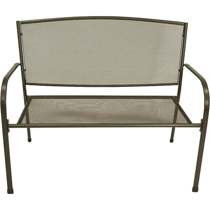 Frg 2-Sitzer Gartenbank , Metall/Streckmetall dunkelgrau, 110 x 88 x 59 cm