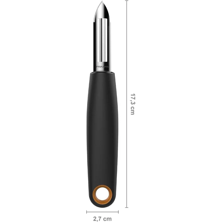 Fiskars Schäler mit feststehender Klinge, Functional Form, Länge: 18 cm, Stahl / Kunststoff Schwarz / Orange, 1014418 – Bild 2
