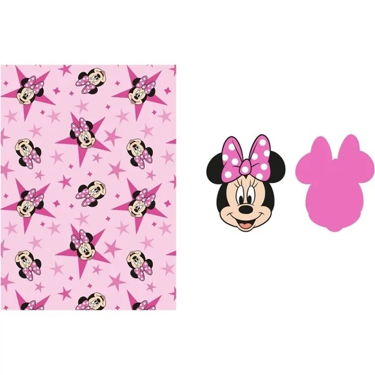 Disney Minnie Mouse Kinder Kuschelset mit Kissen und Decke 100 × 140 cm für Schlafzimmer und Sofa