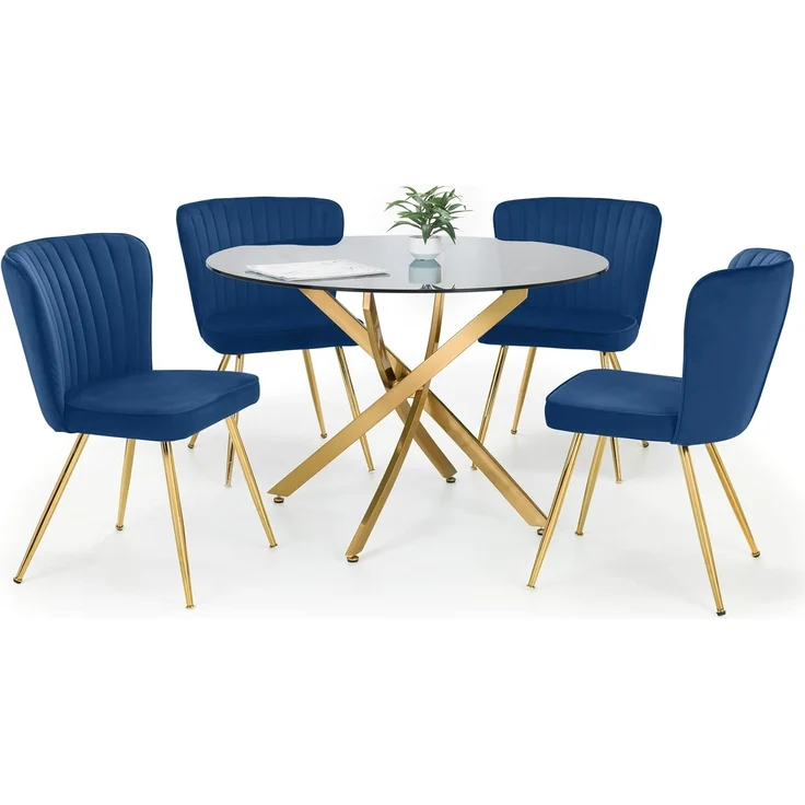 Julian Bowen Cannes Esszimmerstuhl, 2 Stück, blau – Bild 5