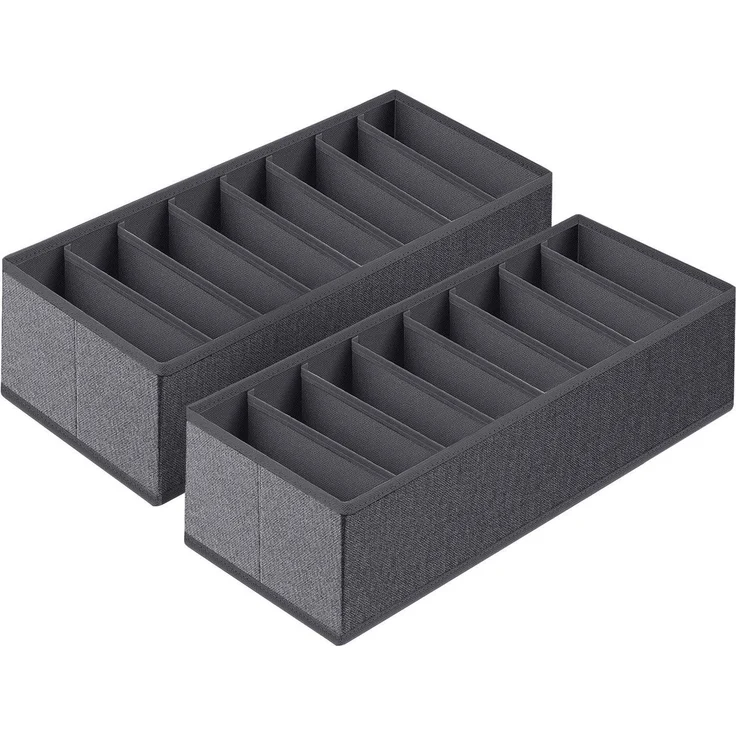 Sekey Aufbewahrungsbox Set aus Vliesstoff Faltbare Schubladen Organizer für Schrank und Kleiderschrank mit Fächer 22 x 51 x 11 cm 8 Stück – Bild 7