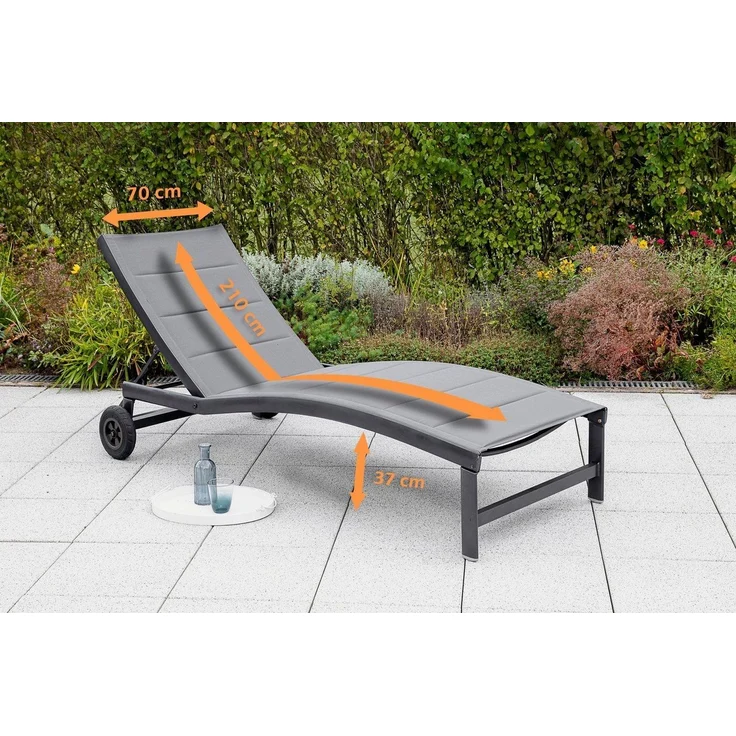 MERXX Gartenliege San Marino, 1 St, Aluminium – Bild 2