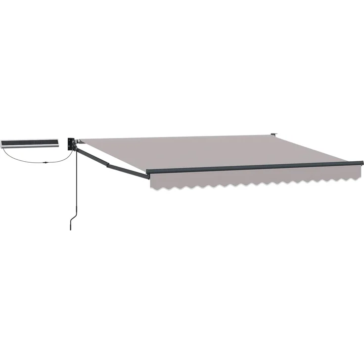 vidaXL Elektrische ausziehbare Markise Hellgrau 3 x 2,5 m 3420116 – Bild 1