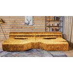 KAWOLA Big-Sofa TARA, Sofa Couch Velvet Vintage verschiedene Farben 286x143 cm
