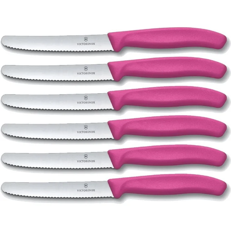 Victorinox | Swiss Classic Tafelmesser Set | 6-teilig | auffallendes Pink | rostfreier Edelstahl | ergonomischer Griff | ideal für präzises Schneiden im Alltag – Bild 3