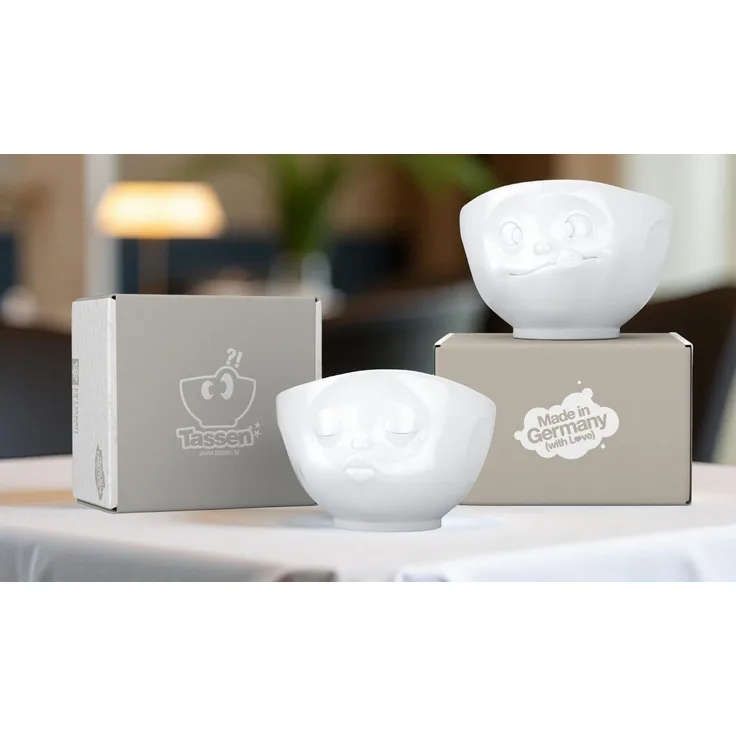 FIFTYEIGHT PRODUCTS Müslischale Schalen-Sets 2-tlg. je 500 ml, Salatschalen Suppenschalen, Hartporzellan Hotelqualität, spülmaschinenfest und mikrowellengeeignet, (Kombi-Set, 2-tlg), 100% Made in Germany