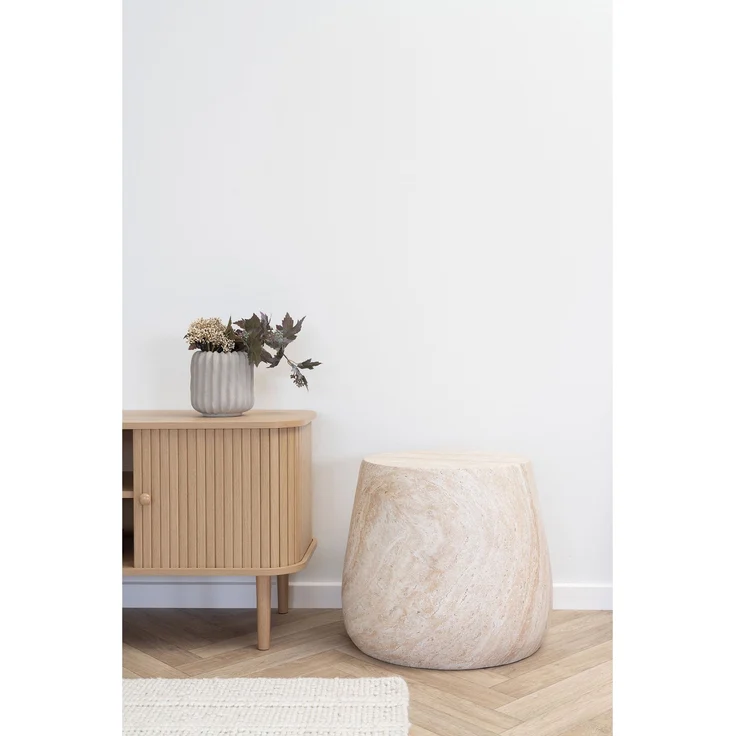 Gartentisch >Bonn< in Fibreclay, natur - 47,5x41x47,5 (BxHxT) – Bild 4