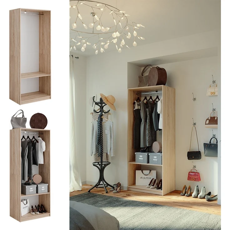 Kleiderschrank Elmo Sonoma 80 x 200 cm Vicco – Bild 2