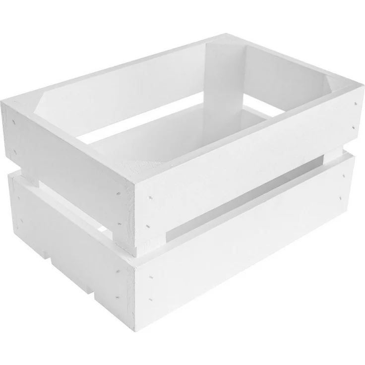 Creative Deco Holzkiste Kiste Holz Deko Holzkiste, Obstkiste Weinkisten Apfelkiste, Weiß, 30x20x15 cm – Bild 1