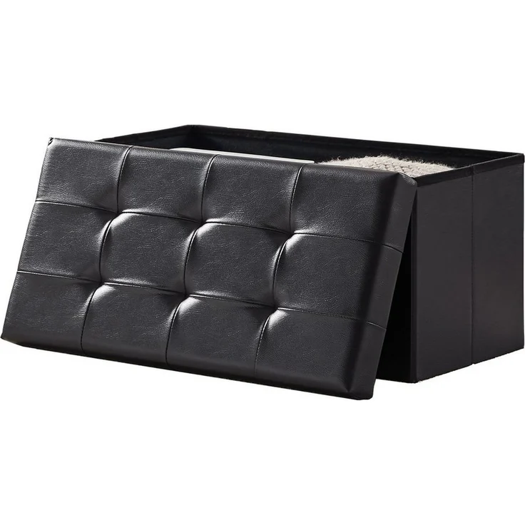 Zedelmaier Sitzbank Sitzbank mit Stauraum, Sitzhocker, Spielzeugtruhe, Fußhocker (ZD76PVC), Aus MDF-Platte und Kunstleder. Faltbar, bis 300 kg,Truhenbank – Bild 3