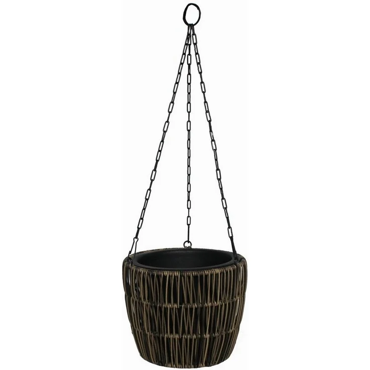 TrendLine Polyrattan Hängeampel Ø 22 x 18 cm mit Einsatz – Bild 3