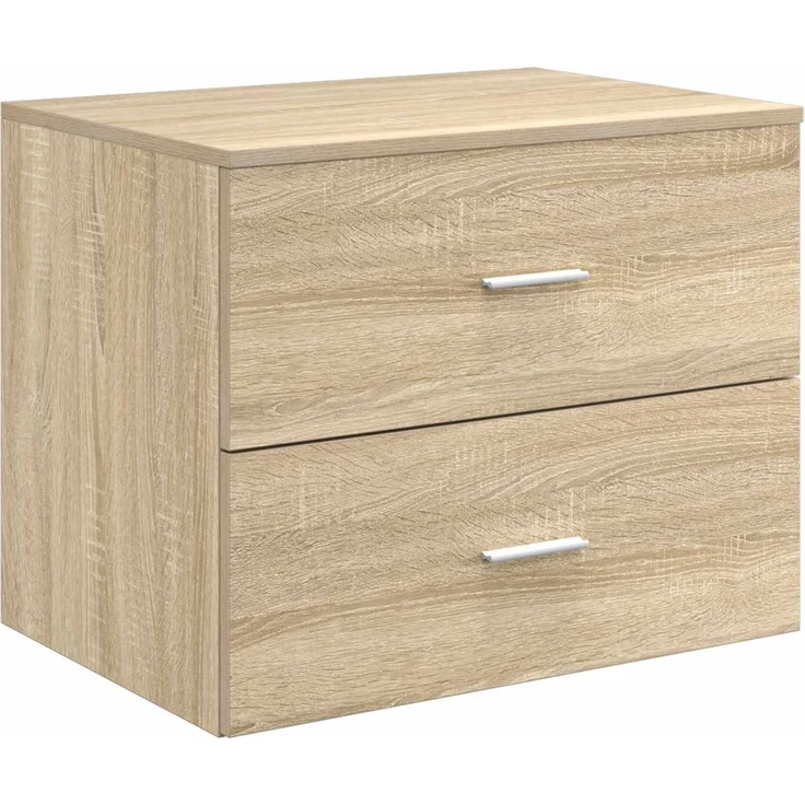 vidaXL Wandmontierter Waschbeckenunterschrank Sonoma-Eiche 3404384 – Bild 4