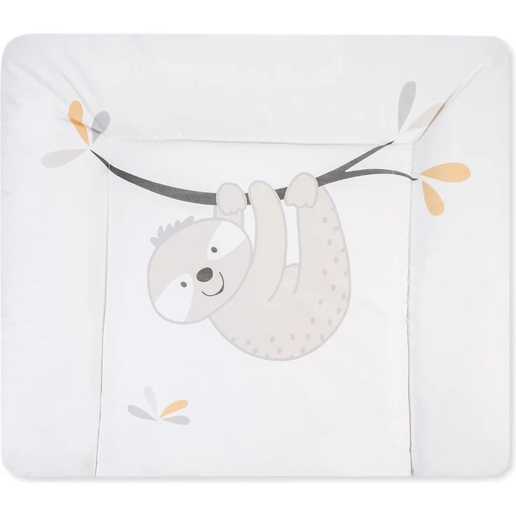 Julius Zöllner® Wickelauflage Softy 65x75 cm - weiche Wickelunterlage - Baby Wickeltischauflage - Folie, wasserdicht & abwischbar - Made in Germany - OEKO-TEX Standard 100 - kleines Faultier